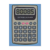 Calculator, 80085 postcards