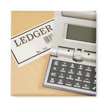 Calculator and Ledger (2) Refrigerator Magnet