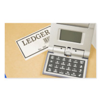 Calculator and Ledger (2) Rectangular Stickers