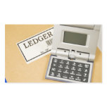 Calculator and Ledger (2) Rectangular Stickers