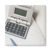 Calculator and Ledger (3) Magnets