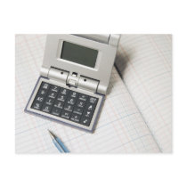 Calculator and Ledger (3) Post Cards