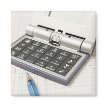 Calculator and Ledger (4) Refrigerator Magnet