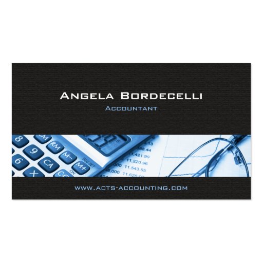 Calculator Blue Accounting Business Card