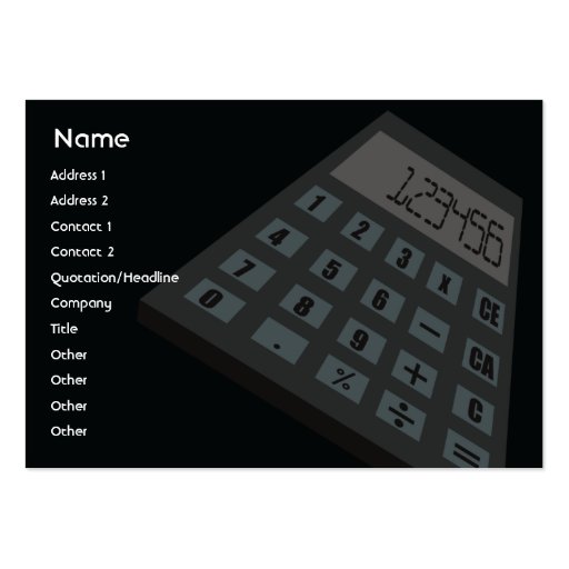 Calculator - Chubby Business Cards (front side)
