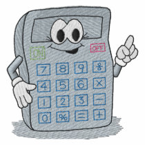 Calculator embroidered shirts