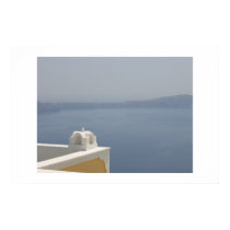 Caldera view in Santorini posters