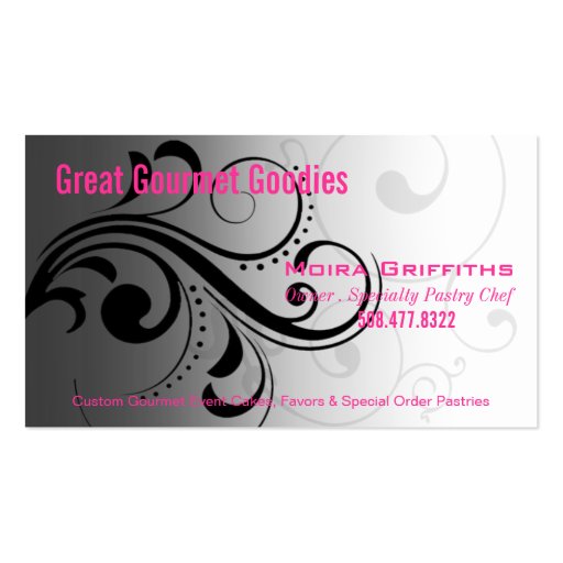 Caleché Swirl Stylish Business Card template (front side)