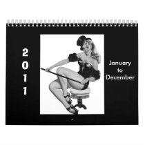 Calendar 1 Vintage Pin-up Girls 2011 Jan-Dec calendars
