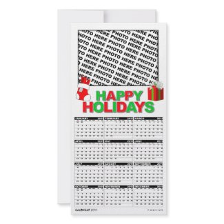 Calendar 2011 Happy Holidays Photo Card Add Image photocard