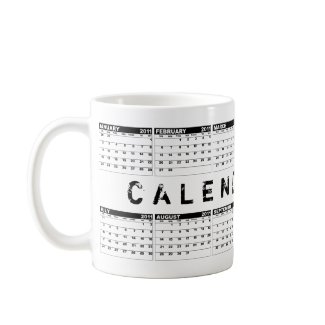 Calendar 2011 Mug Black White mug