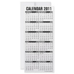 Calendar 2011 Rack Card Black White