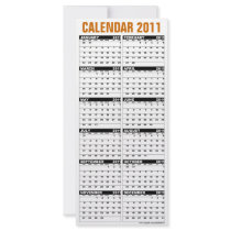 Calendar 2011 Rack Card Happy Thanksgiving Turkey