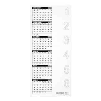 Calendar 2011 Rack Card Number rackcard
