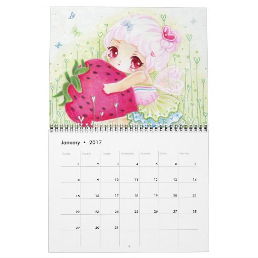 Calendar 2013 - Beautiful Anime Chibi Girls | Zazzle