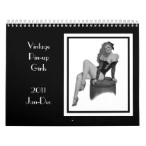 Calendar 2 Vintage Pin-up Girls 2011 Jan-Dec calendars