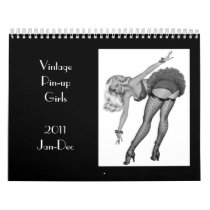 Calendar 4 Vintage Pin-up Girls 2011 Jan-Dec calendars