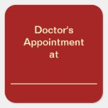 Calendar Appointment  Reminder Stickers (Red)