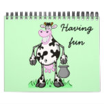 CALENDAR "cartoon art" funny cow