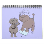 CALENDAR "cartoon art" funny elephants