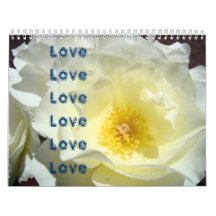 Calendar custom Rose Flowers Love Love Love