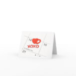 Calendar Hearts St. Valentine's Day Card cards
