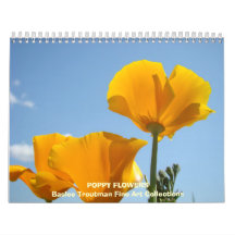 CALENDAR Poppies Calendar POPPY Flowers