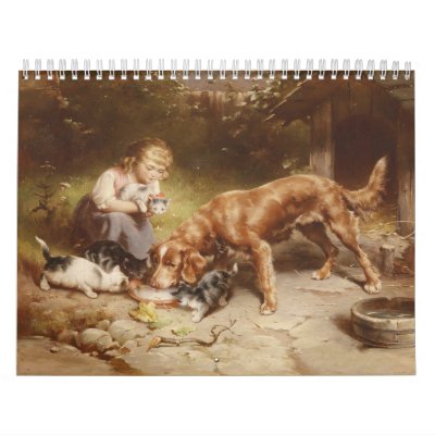 Calendar-Vintage Cats and Dogs