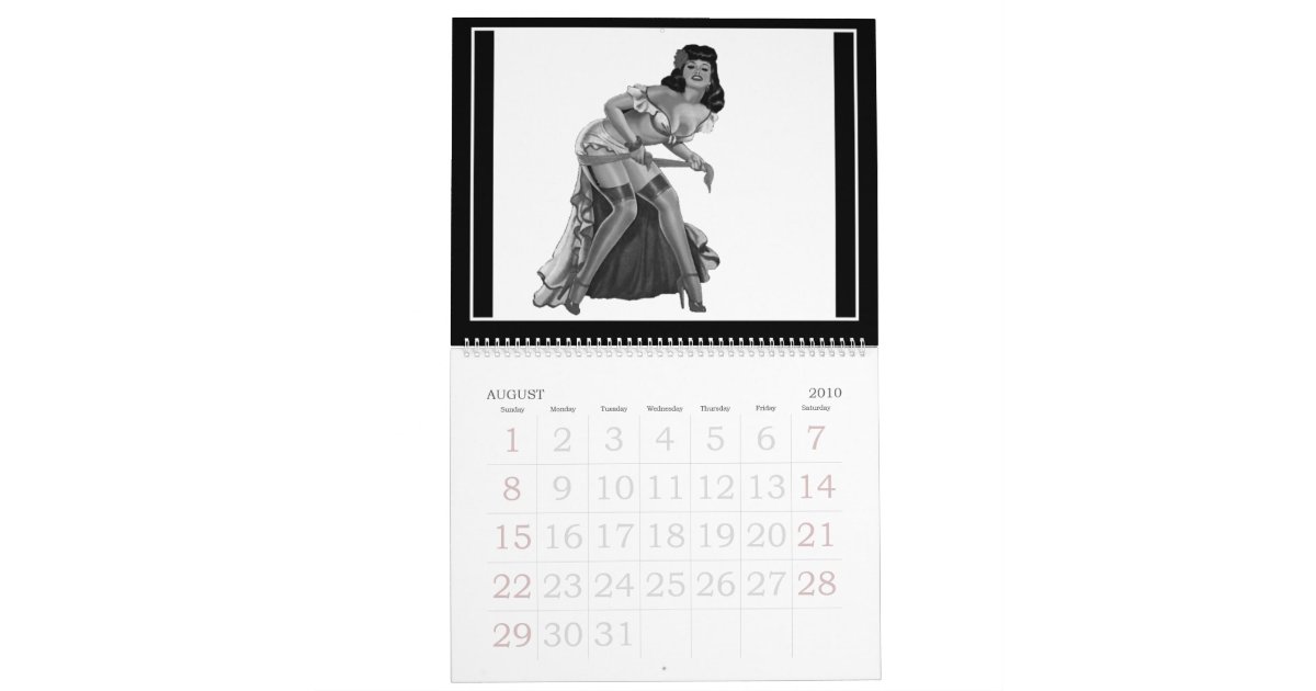 Calendar Vintage Pin-up Girls 14 Images Feb-Jan | Zazzle