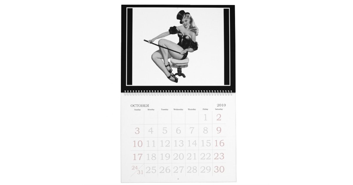 Calendar Vintage Pin-up Girls 14 Images Feb-Jan | Zazzle