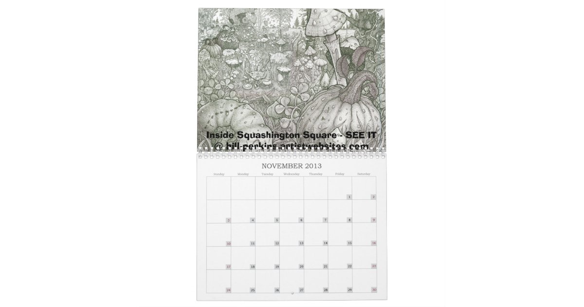 Calendar Year 2013 Art of Bill Perkins Zazzle