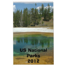 Calendario 2012 del parque nacional de los E.E.U.U