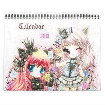 Calendario 2013 - Ejemplo hermoso del chibi del an