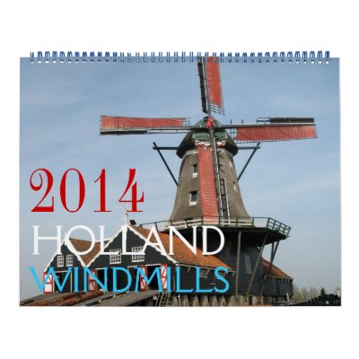 Calendario 2014 del molino de viento de Holanda Calendario 2014 del molino de viento de Holanda