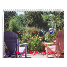 Calendario - ajustes al aire libre. Jardines, pája