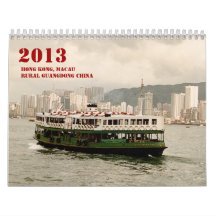 Calendario de pared de Hong Kong, Macao, China 201
