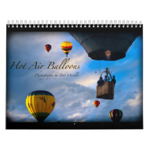 Calendario del globo del aire caliente
