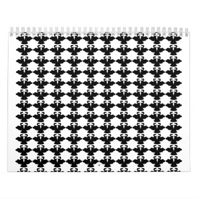 Calendario negro y blanco Calendario negro y blanco