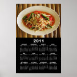 Calendario picante 2011 de la ensalada de la papay posters