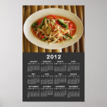 Calendario picante 2012 de la ensalada de la papay posters