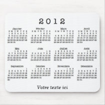 Calendrier 2012 français mouse pads