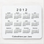 Calendrier 2012 français mousepads