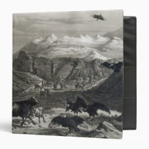 Calf being attacked by the Condors Vinyl Binder