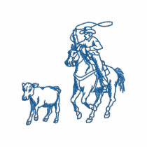 Calf Roper Outline embroidered shirts by ZazzleEmbroidery Calf Roper Outline embroidered shirts