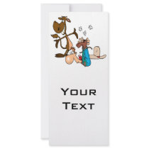 calf roping rodeo cowboy literally customized rack card
