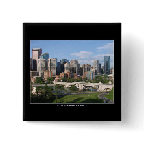 Calgary Alberta Canada Downtown Skyline View Pin