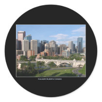 Calgary Alberta Canada Downtown Skyline View Stickers