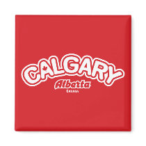 Calgary Leaf Fridge Magnet