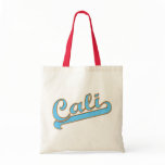 Cali California Surfer Logo in Blue Tote Bags