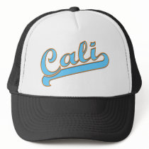 Cali California Surfer Logo in Blue Hat